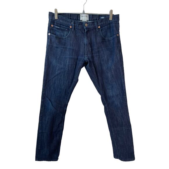 CRAWFORD DENIM Men's Skinny Jeans Denim Dark Wash Size 31/32 Casual Classic - Picture 1 of 10